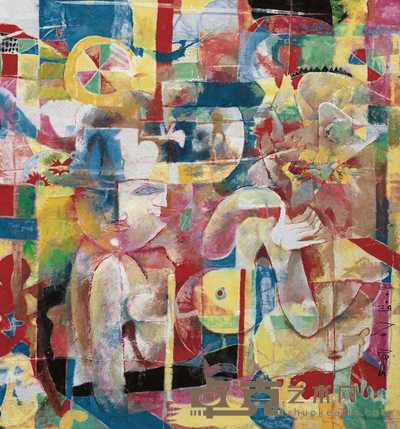 石虎 2004年作 幸福花园 镜心 63.5×59.5cm